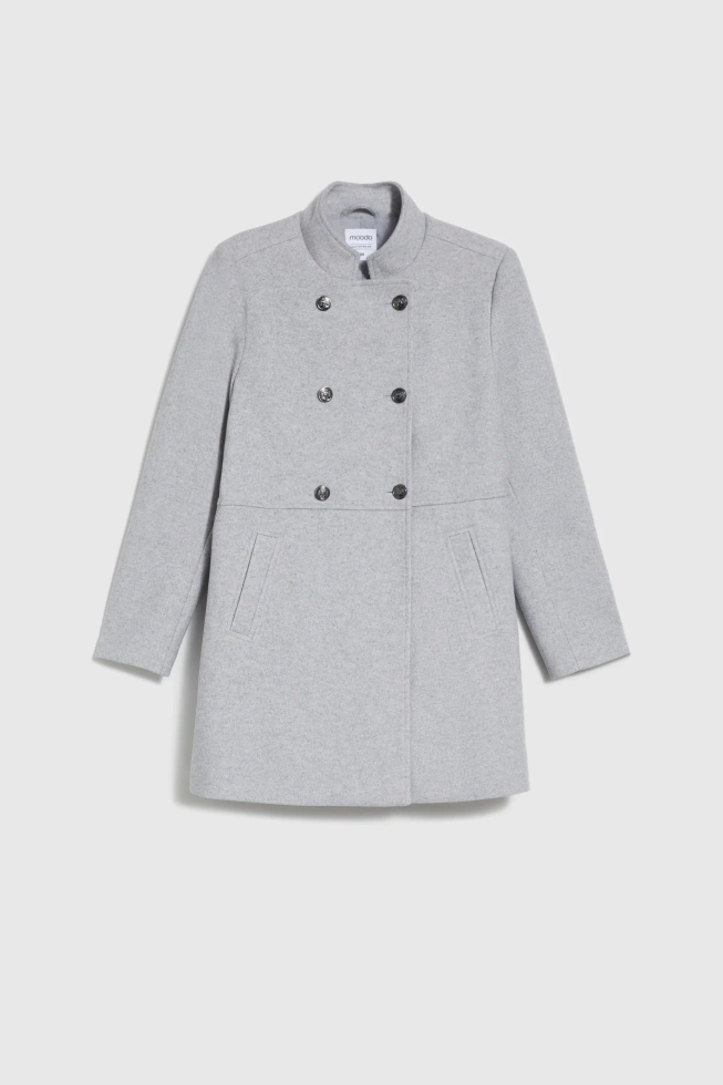 Krótki płaszcz szary