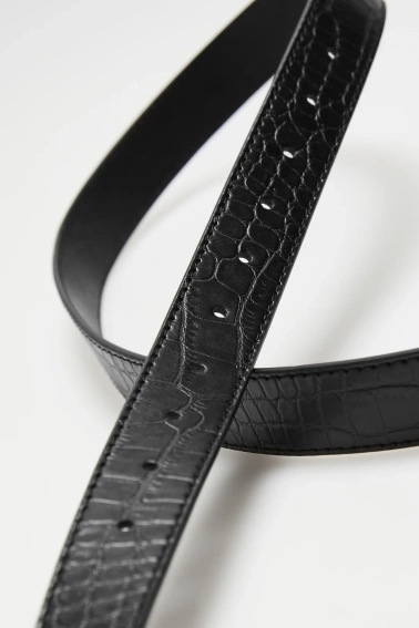 Pasek w zwierzęcy wzór czarny