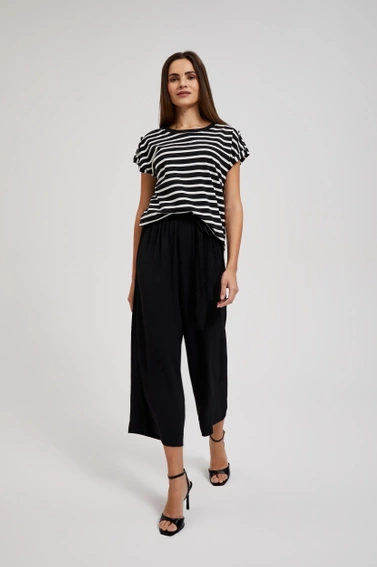 Prosta bluzka w paski czarna