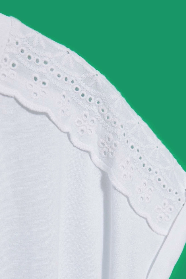 T-shirt z wiązaniem biały