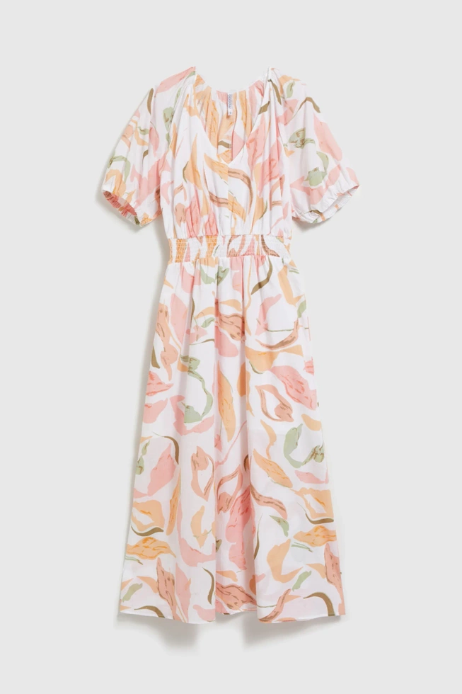 Sukienka w kwiaty biała