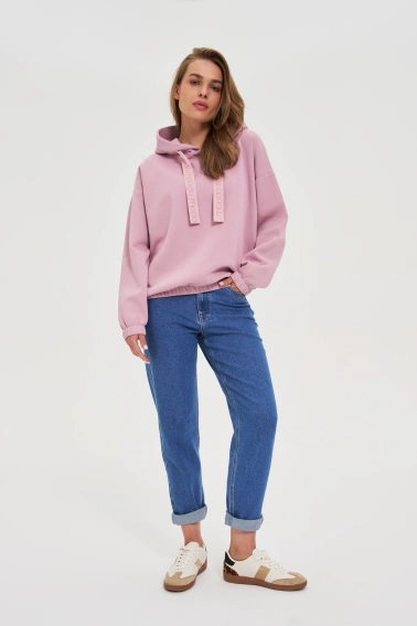 Bluza z kapturem różowa