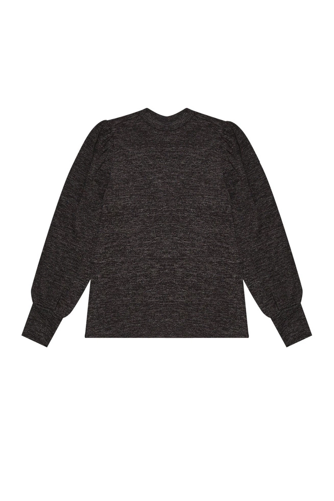 Melanżowa bluza z bufkami grafitowa