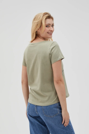 Bawełniana bluzka oliwkowa 