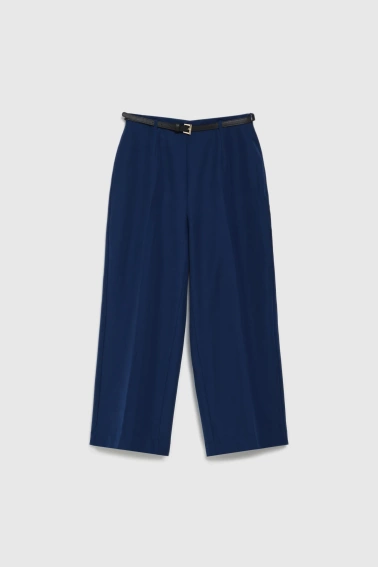 Spodnie z paskiem granatowe