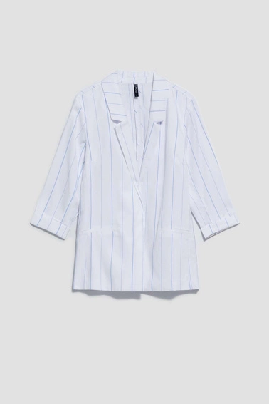 Marynarka w paski biała