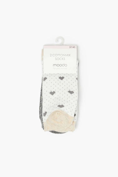 2 pack skarpet w serca