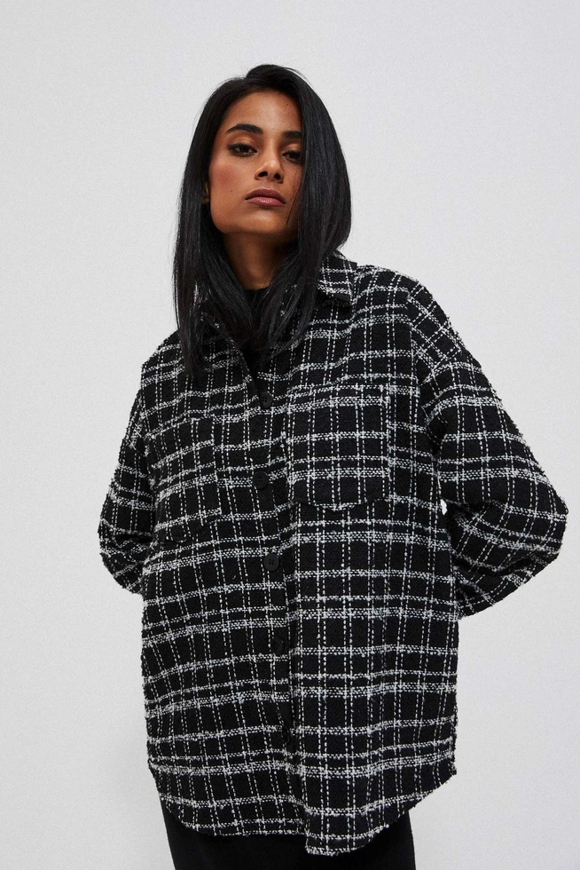 Koszula w kratę czarna
