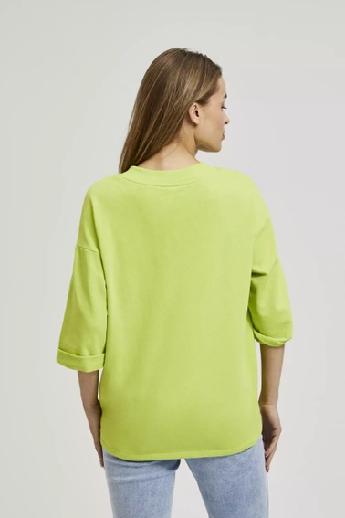 Bluza z rękawami 3/4 zielona