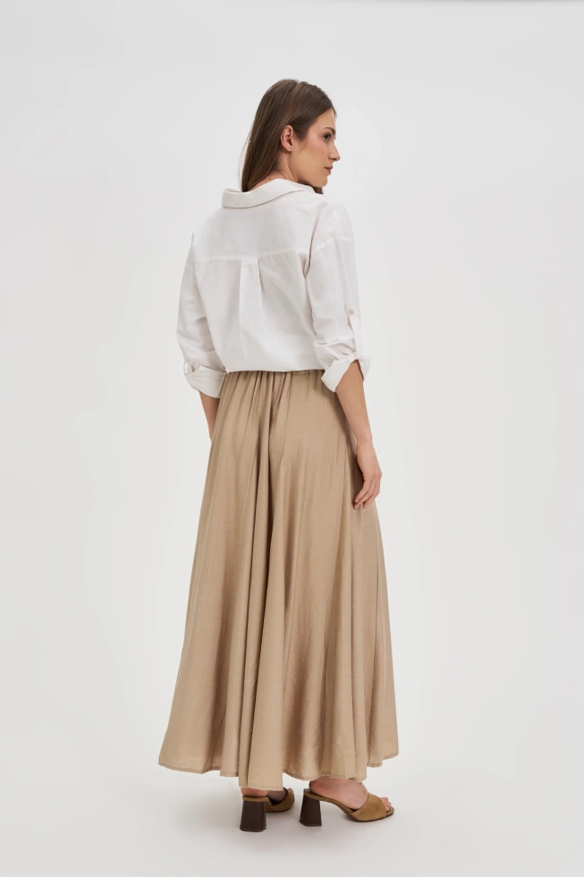 Spódnica midi beżowa