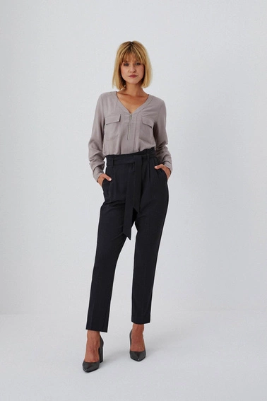 Eleganckie spodnie z wysokim stanem