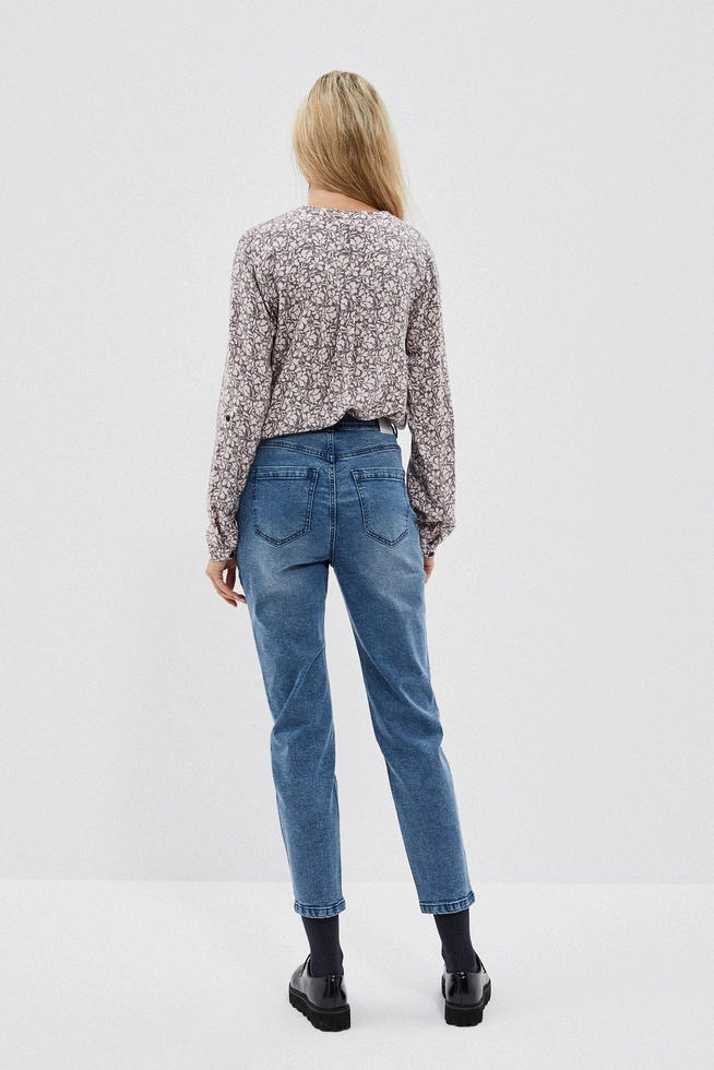 Spodnie jeansowe z wysokim stanem