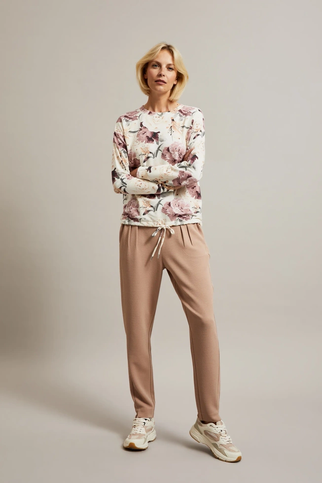 Bluza w kwiaty biała