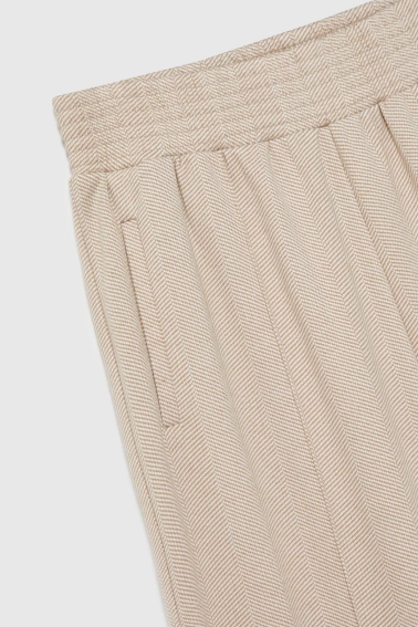 Spodnie z szerokimi nogawkami beżowe