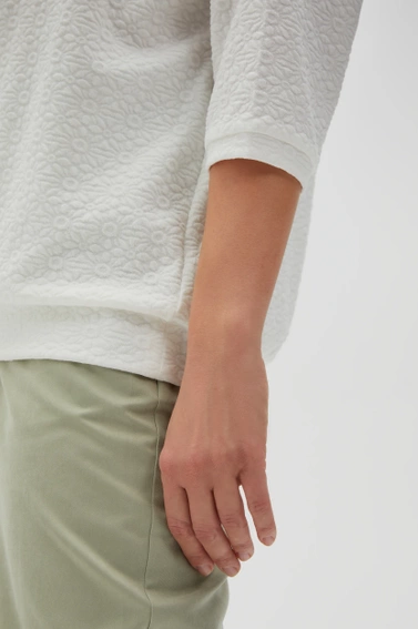 Błuzka z rękawami 3/4 biała