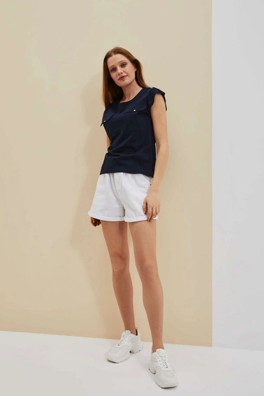 Bawełniana bluzka granatowa