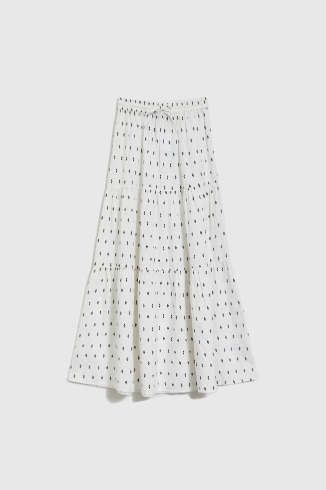 Bawełniana spódnica maxi biała