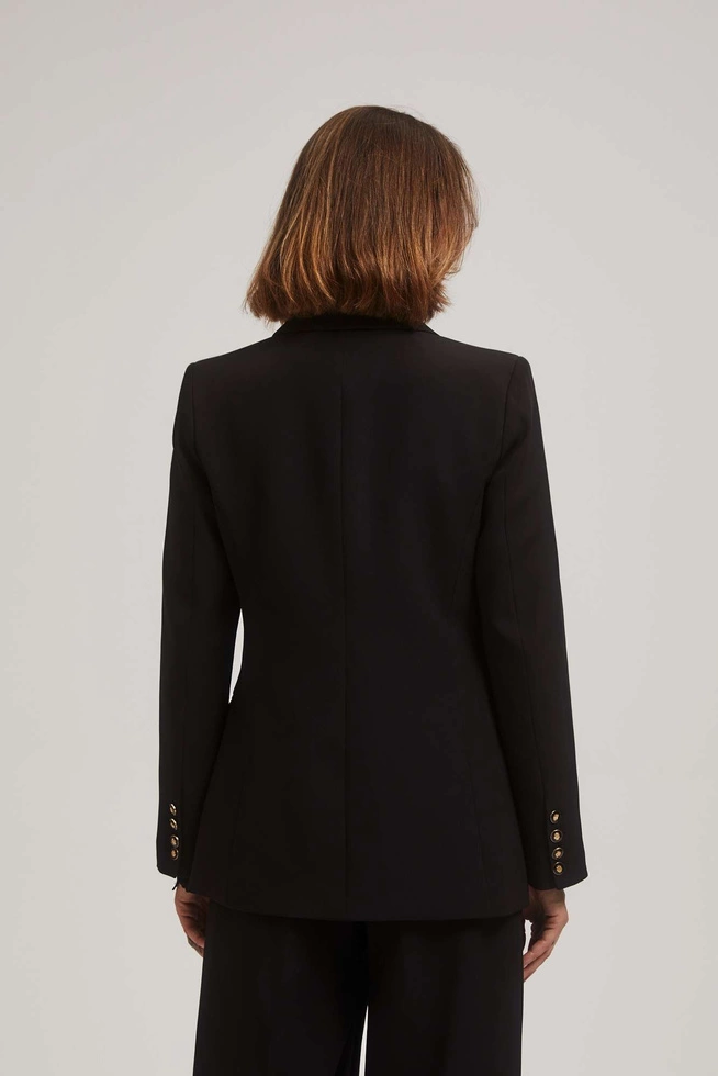 Jednorzędowa marynarka czarna