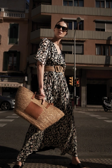 Wąskie okulary brązowe