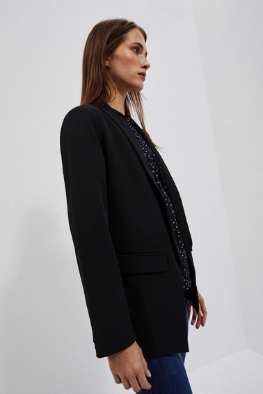 Gładka marynarka czarna