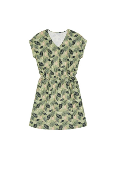 Sukienka z roślinnym nadrukiem