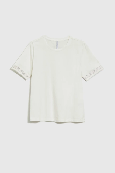 Bluzka z krótkimi rękawami biała