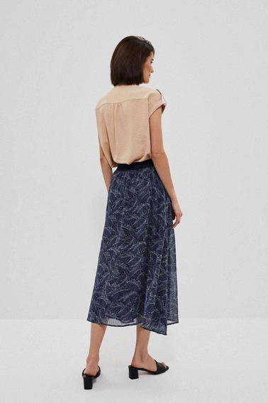 Wzorzysta spódnica granatowa