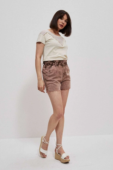 Szorty jeansowe high waist karmelowe