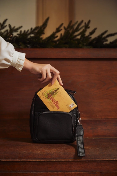 Plecak z kieszenią czarny