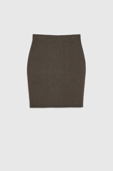 Ołówkowa spodnica z metaliczną nitką czarna