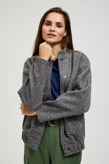 Kurtka wiosenna zapinana na zamek szara