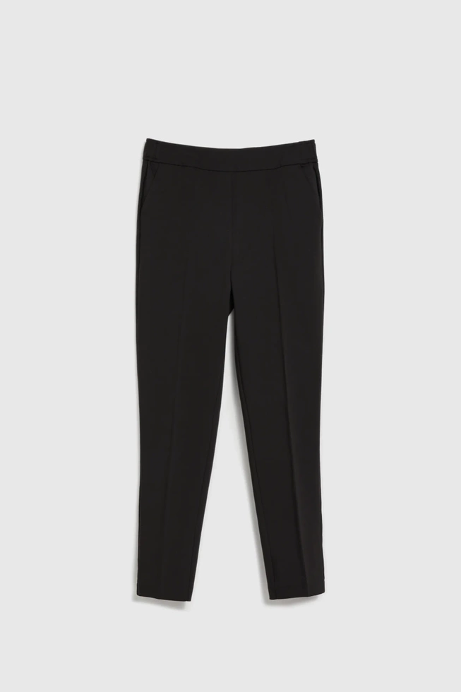 Eleganckie spodnie w kant czarne
