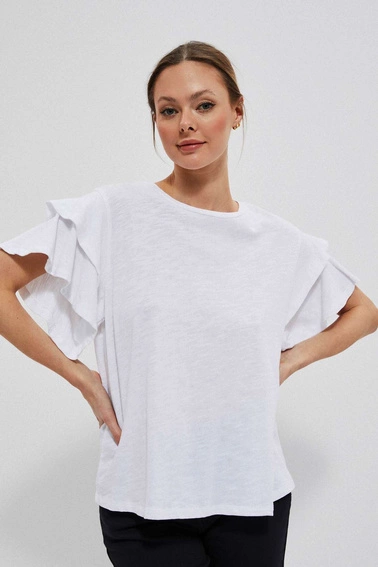 Bluzka z falbanami biała