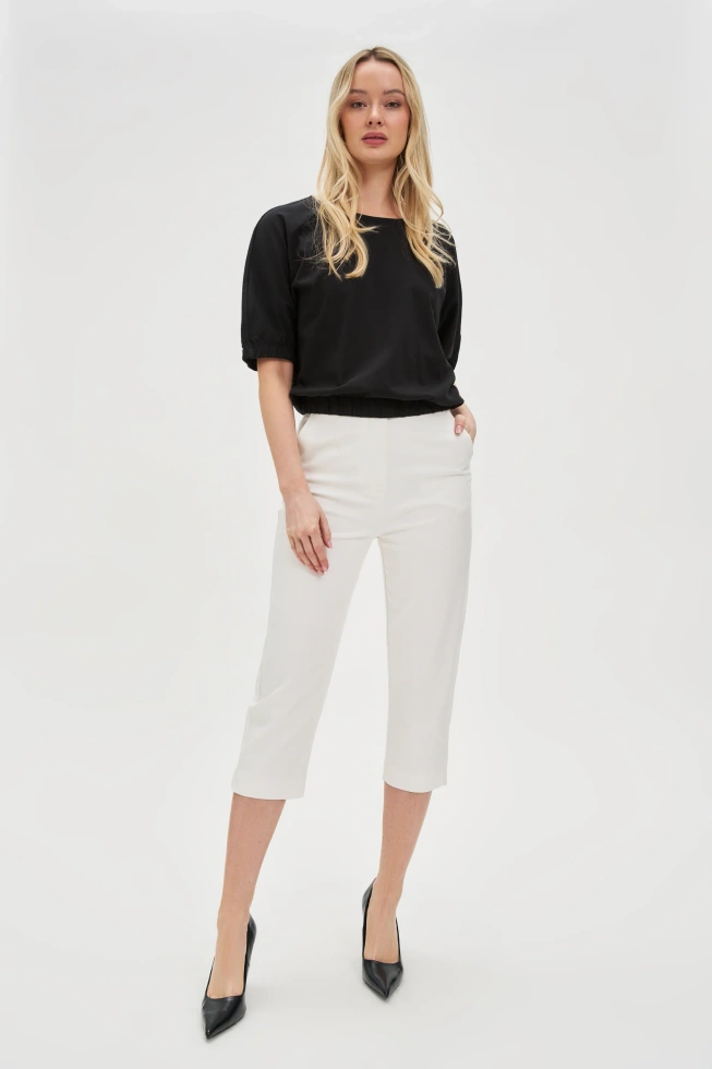 Bluzka z krótkimi rękawami czarna