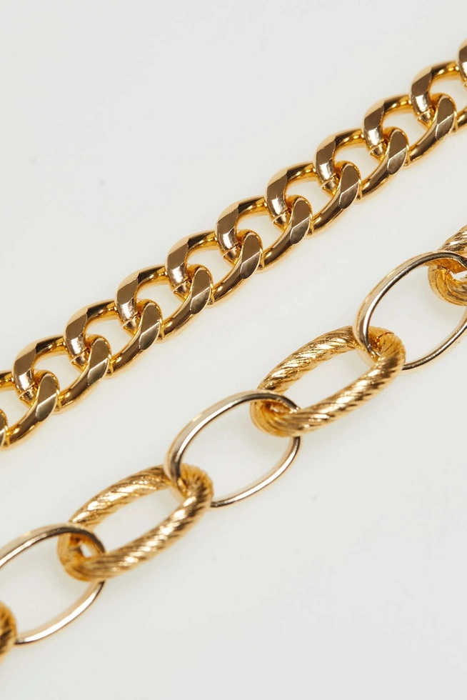 Zestaw 2 bransoletek typu łańcuch