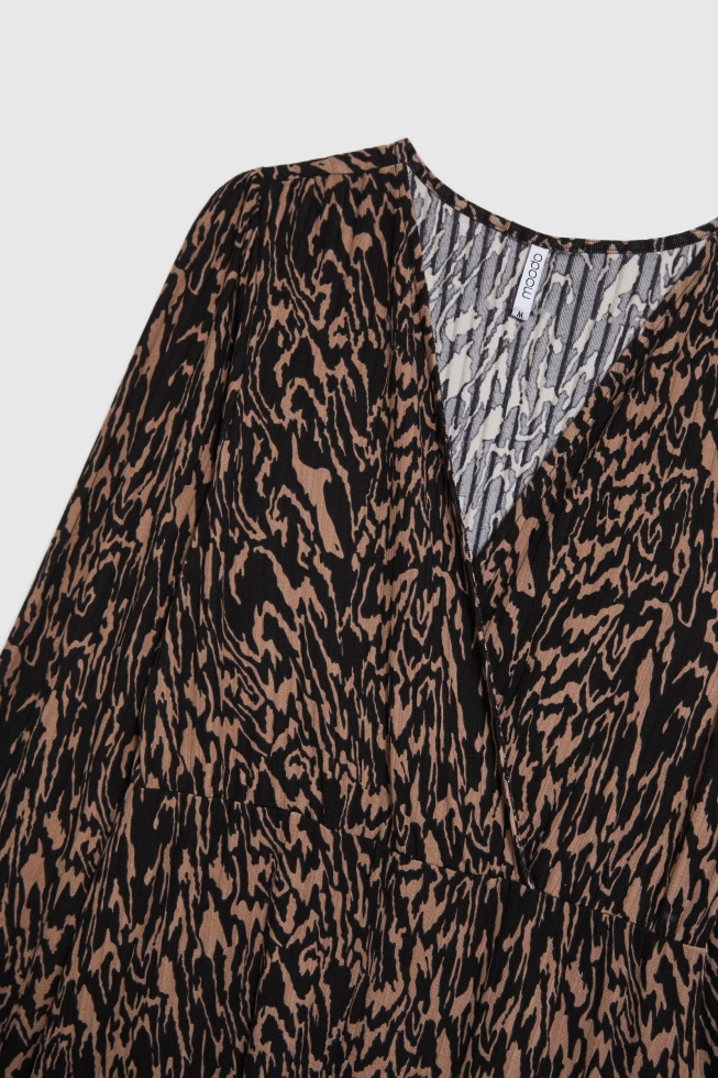 Sukienka midi brązowa