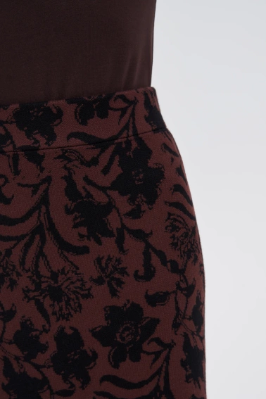 Dzianinowa spódnica brązowa