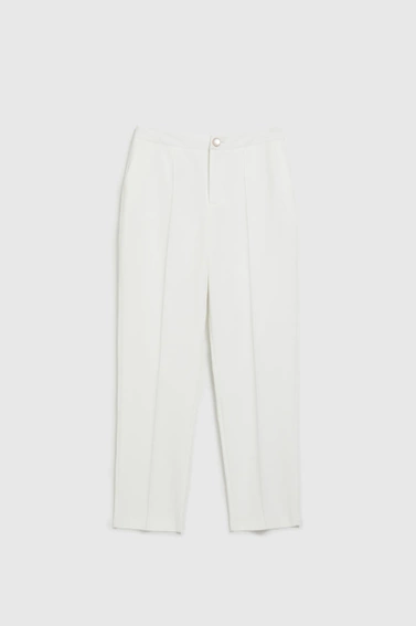 Eleganckie spodnie w kant białe