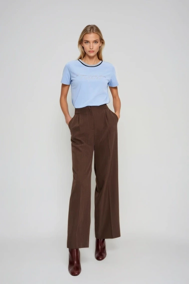 Bluzka z napisem błękitna