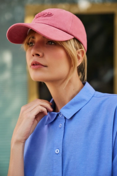 Czapka z daszkiem różowa
