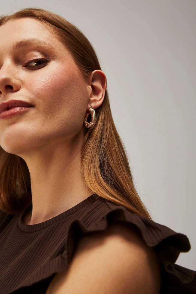 Kolczyki koła w złotym kolorze