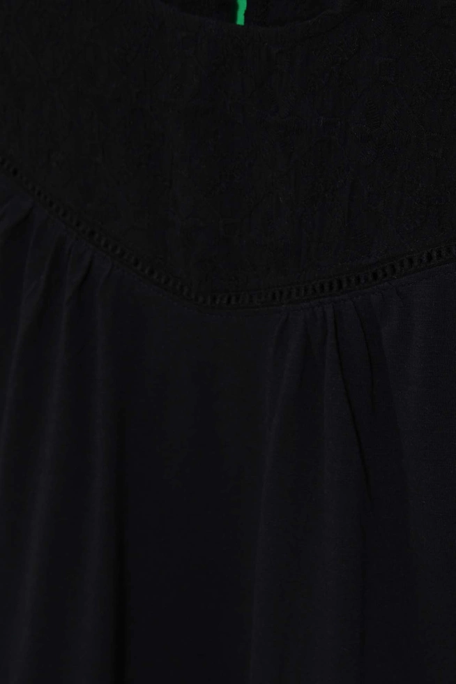 Bawełniany top czarny