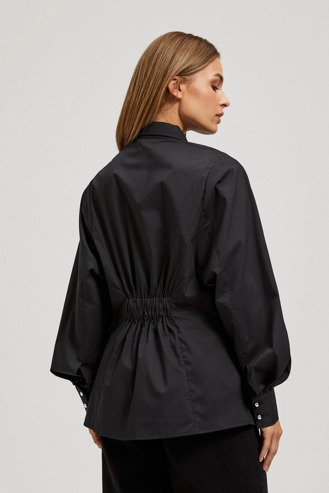 Taliowana koszula z bufiastymi rękawami