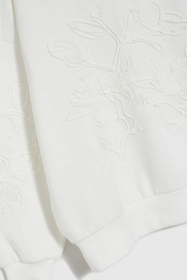 Bluza z aplikacją biała