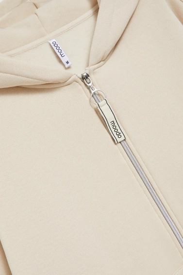 Bluza oversize z kapturem beżowa