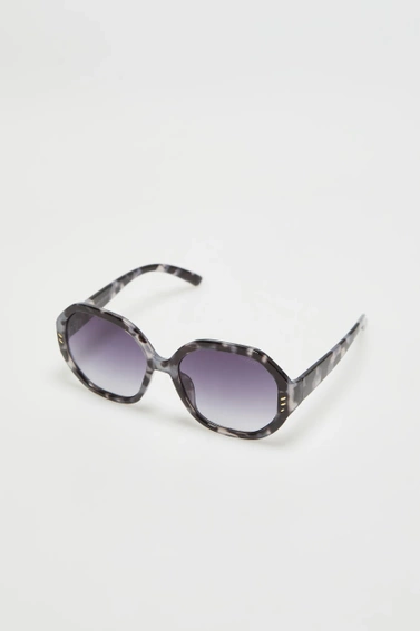 Okulary z okrągłymi szkłami szare