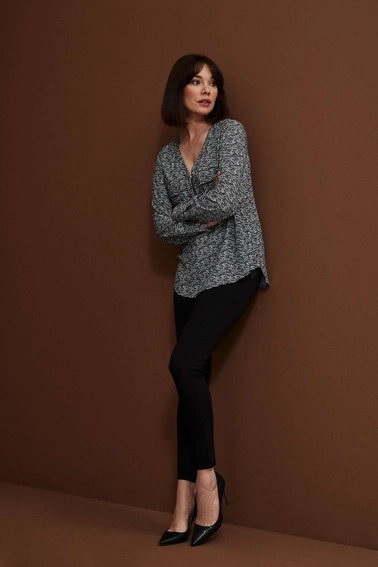 Wiskozowa koszula z printem