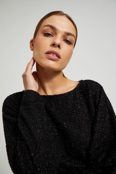 Błyszcząca bluzka czarna 