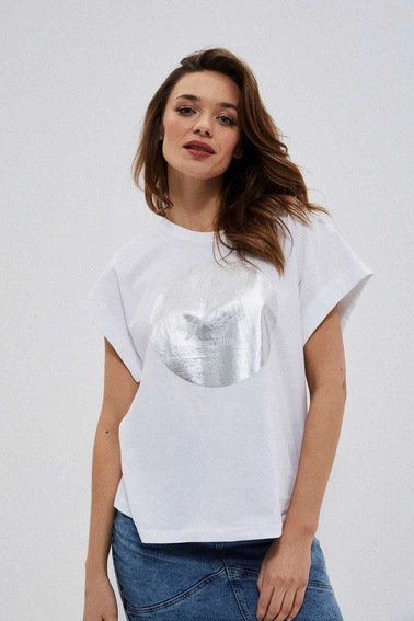 Bluzka z metalicznym nadrukiem