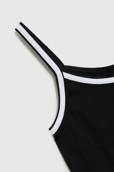 Bawełniany top czarny